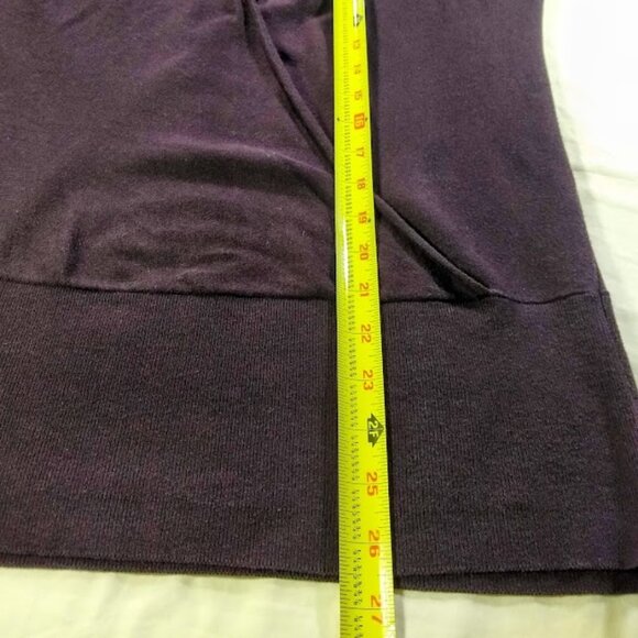 Ann Taylor LOFT  women's  S   cross-front sweater   dark purple - Picture 3 of 8